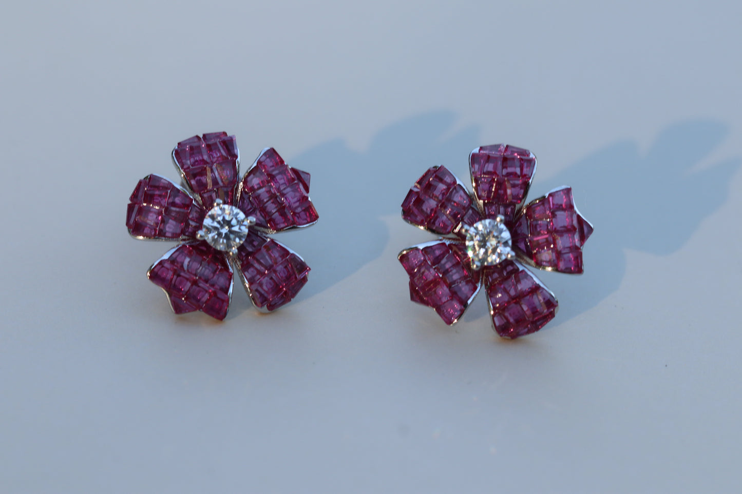 Ruby Blossom earrings