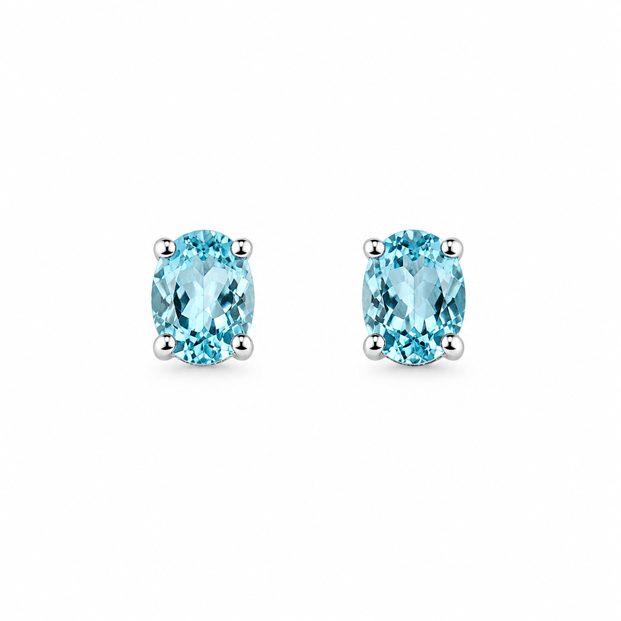 Oval Birthstone Stud Earrings