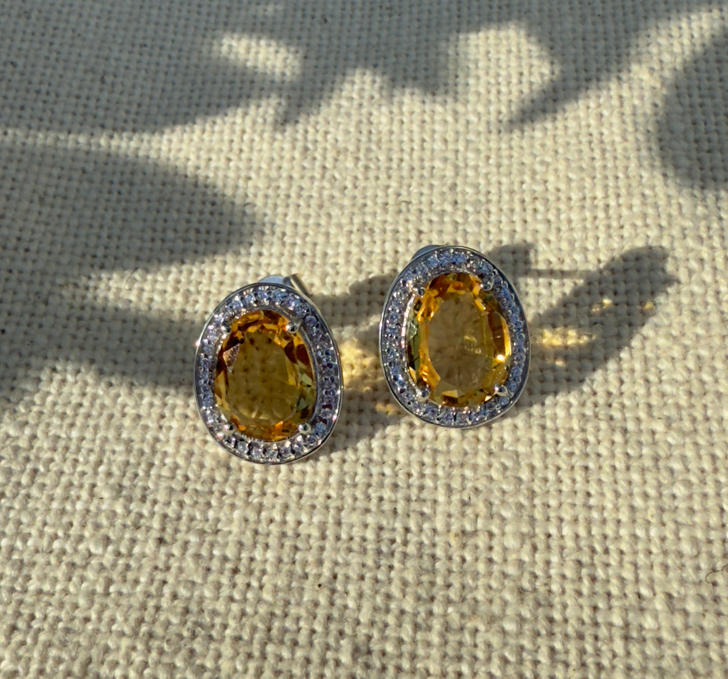 Citrine Glow Studs
