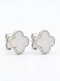 clover earrings mother of pearl in silver