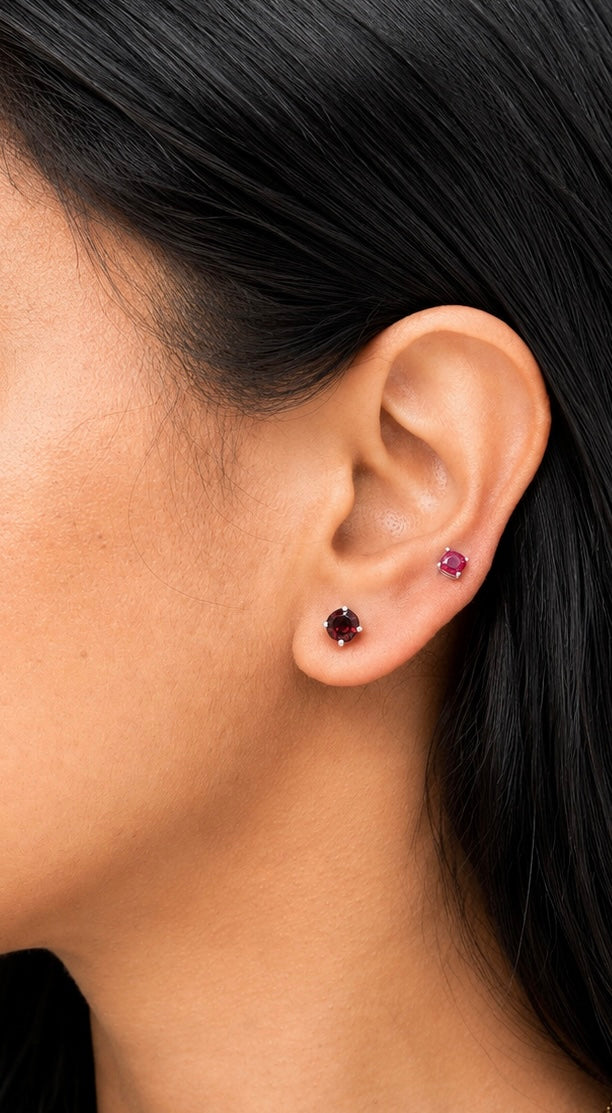 Oval Birthstone Stud Earrings