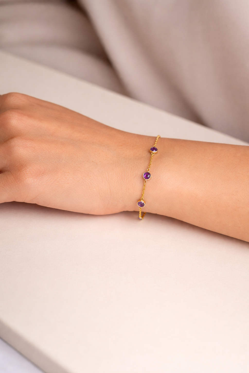 gold amethyst bracelet 2
