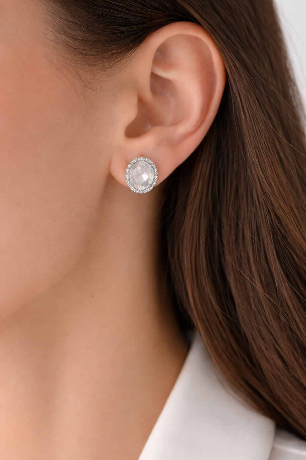 sterling silver moonstone earrings 