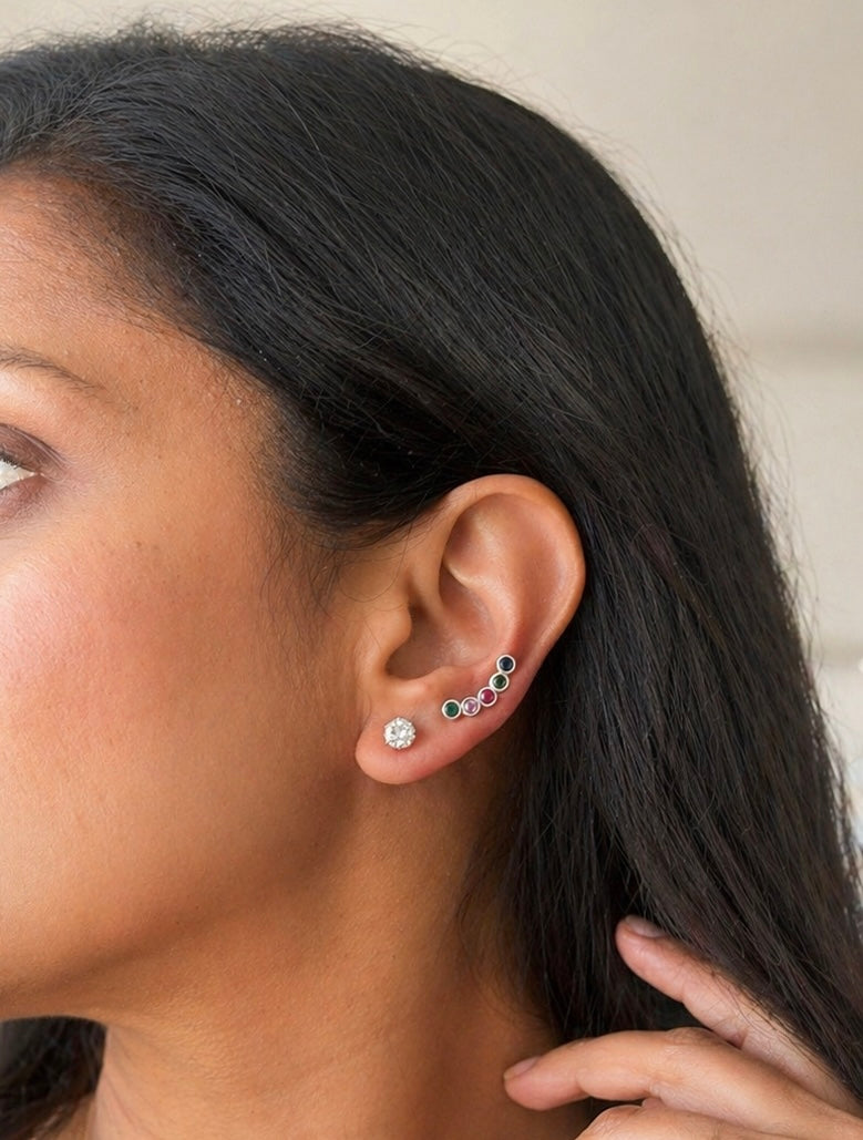 multi sapphire earrings 