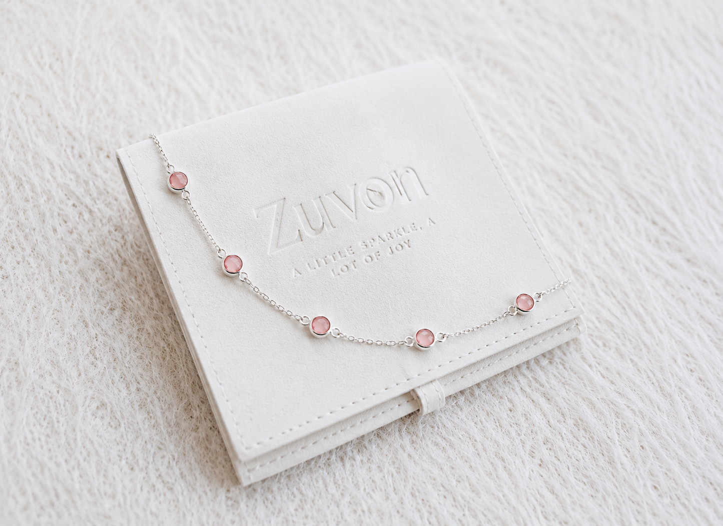 pink opal October birthstone bracelet