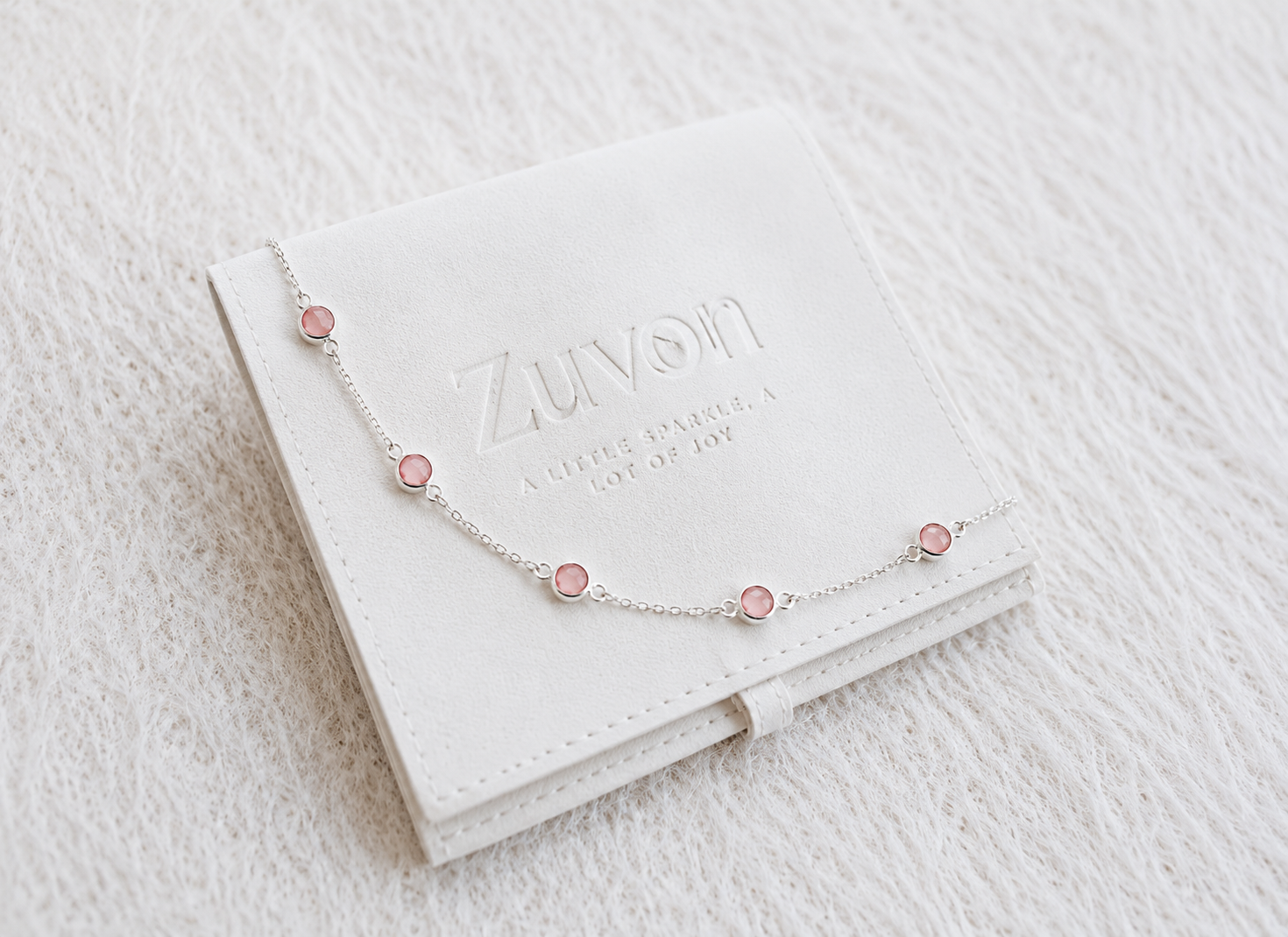 pink opal October birthstone bracelet