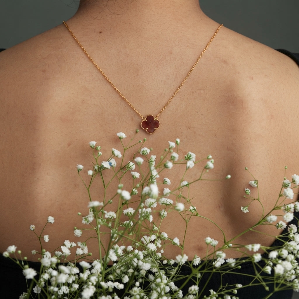  clover necklace in sterling silver 