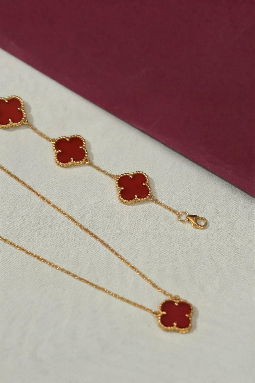  clover necklace in sterling silver 