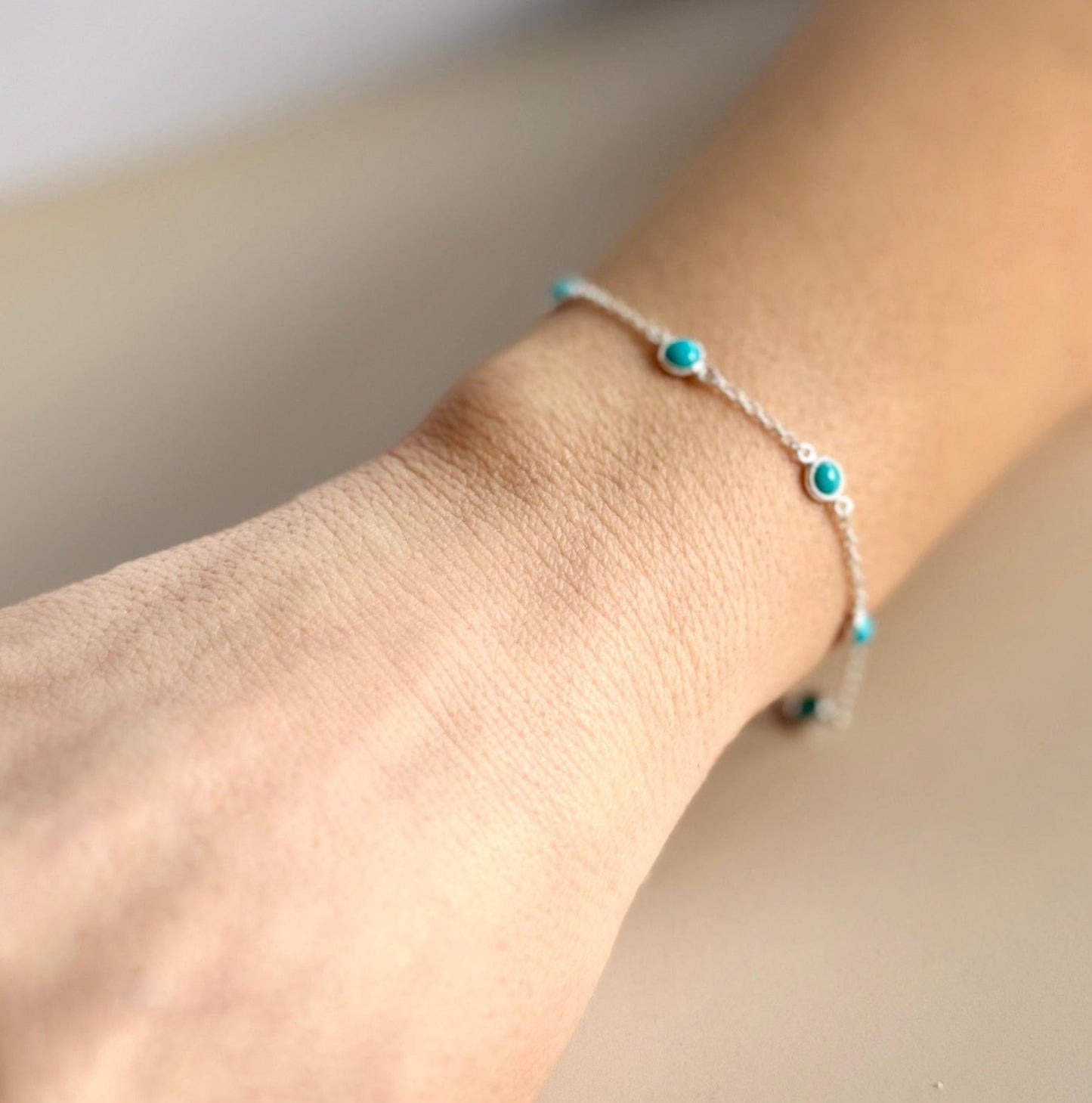 December Birthstone Turquoise Bracelet – A Meaningful Gift of Protection & Calm minimal everyday fine jewelry in solid gold and sterling 925 silver with natural gemstones.