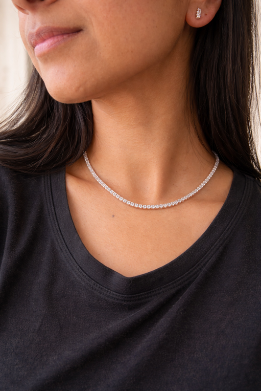 diamond line necklace