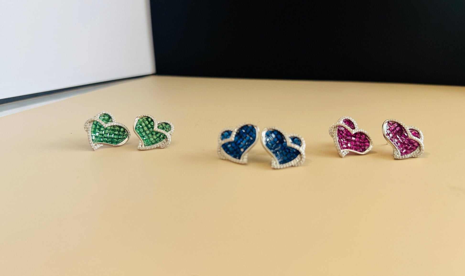 Forever Mine Heart Set minimal everyday fine jewelry in solid gold and sterling 925 silver with natural gemstones.